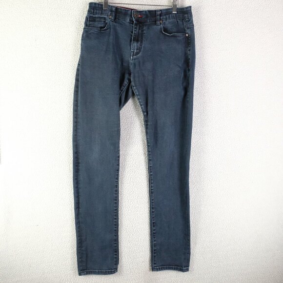 Au Noir Jeans Mens 30x34 Blue Stretch Johnny-T Amsterdam Tencel Cotton Blend - Picture 1 of 11